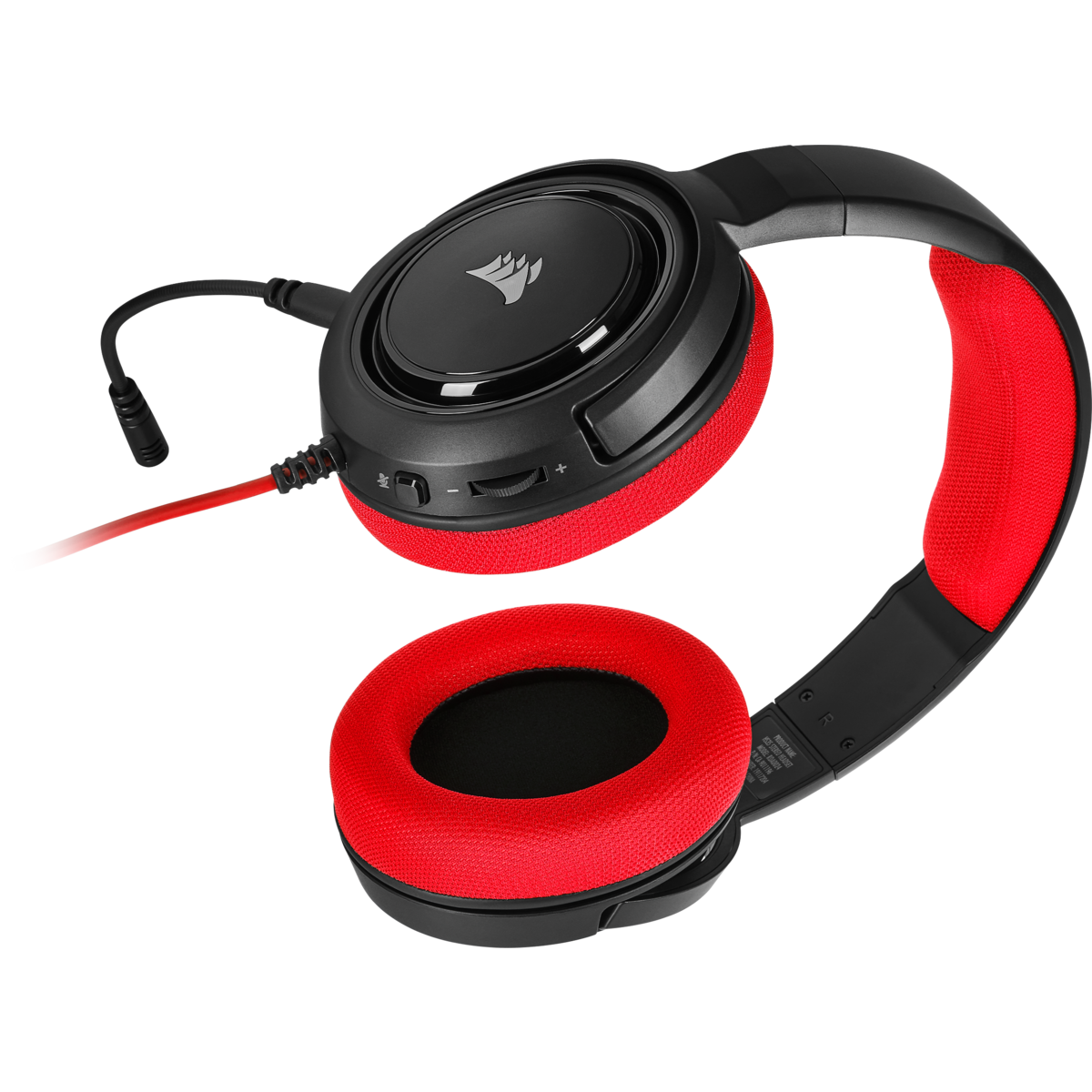 Audífonos con Micrófono Gamer HS35 Stereo, Alámbrico 3.5mm, Longitud del Cable 1.1 Metros, Color Negro / Rojo, CORSAIR CA-9011198-NA