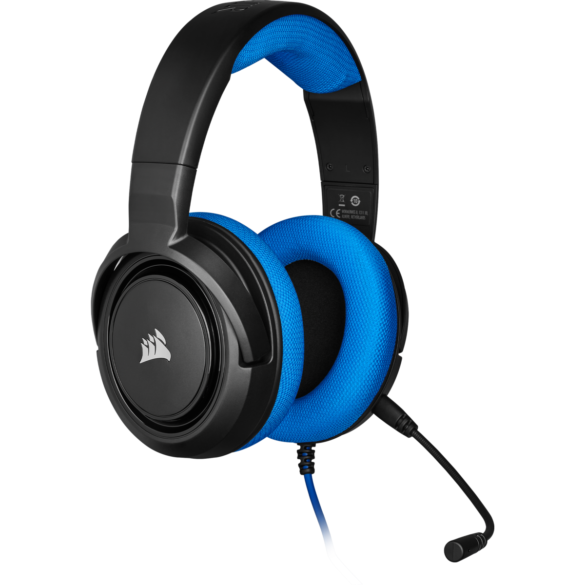 Audífonos con Micrófono Gamer HS35 Stereo, Alámbrico 3.5mm, Longitud del Cable 1.1 Metros, Color Negro / Azul, CORSAIR CA-9011196-NA