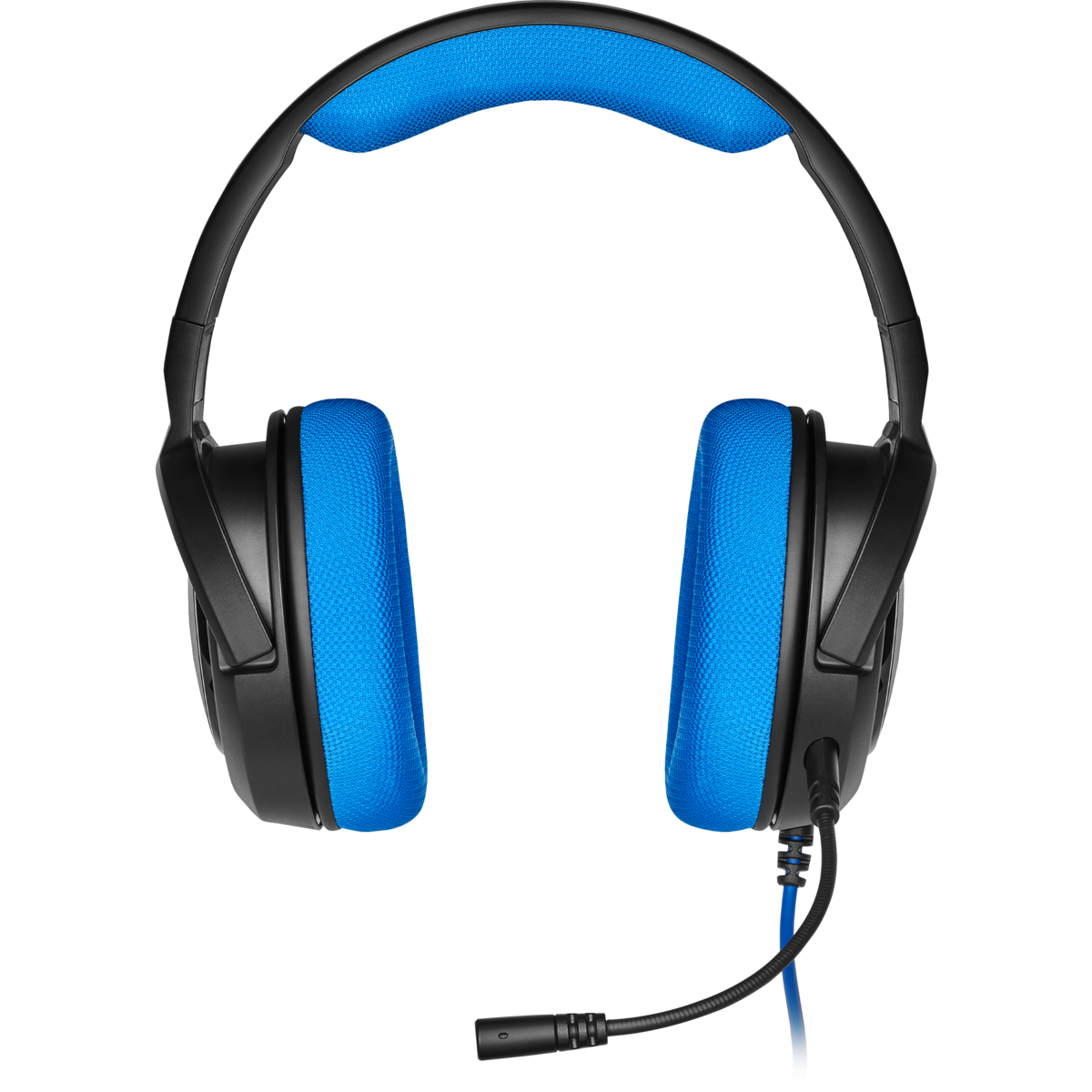 Audífonos con Micrófono Gamer HS35 Stereo, Alámbrico 3.5mm, Longitud del Cable 1.1 Metros, Color Negro / Azul, CORSAIR CA-9011196-NA