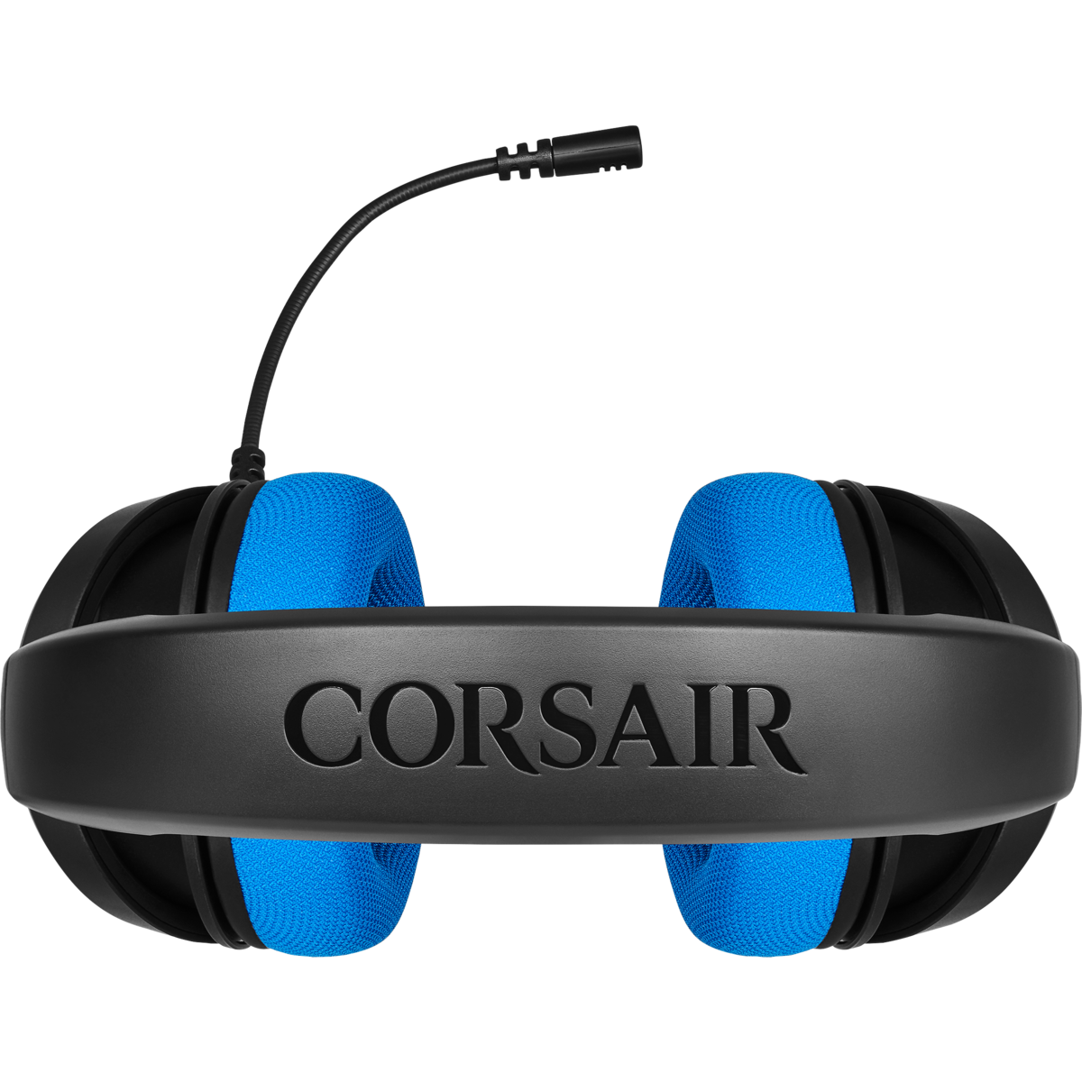 Audífonos con Micrófono Gamer HS35 Stereo, Alámbrico 3.5mm, Longitud del Cable 1.1 Metros, Color Negro / Azul, CORSAIR CA-9011196-NA