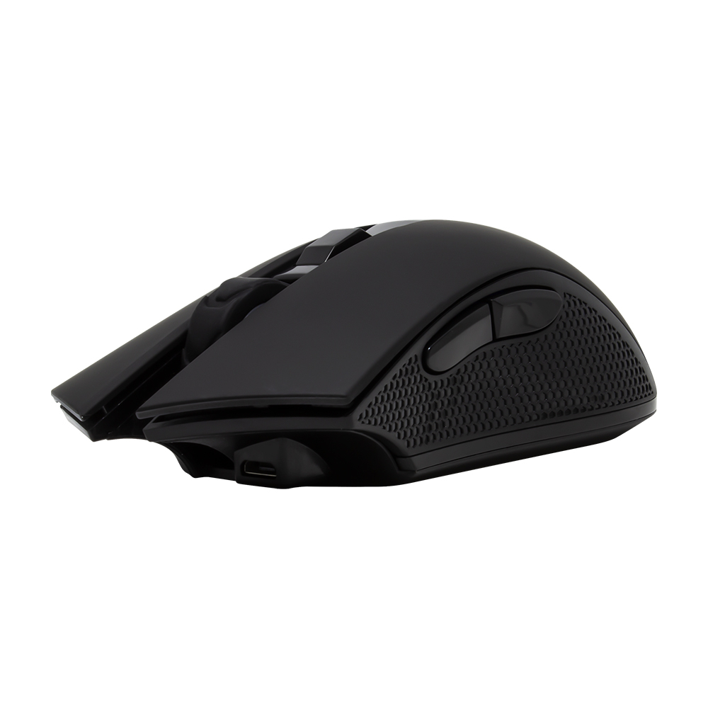 Ratón (Mouse) Gamer Start The Game, Inalámbrico (Recargable), 6 Botones, Hasta 2400 DPI, Color Negro, VORAGO MO-600