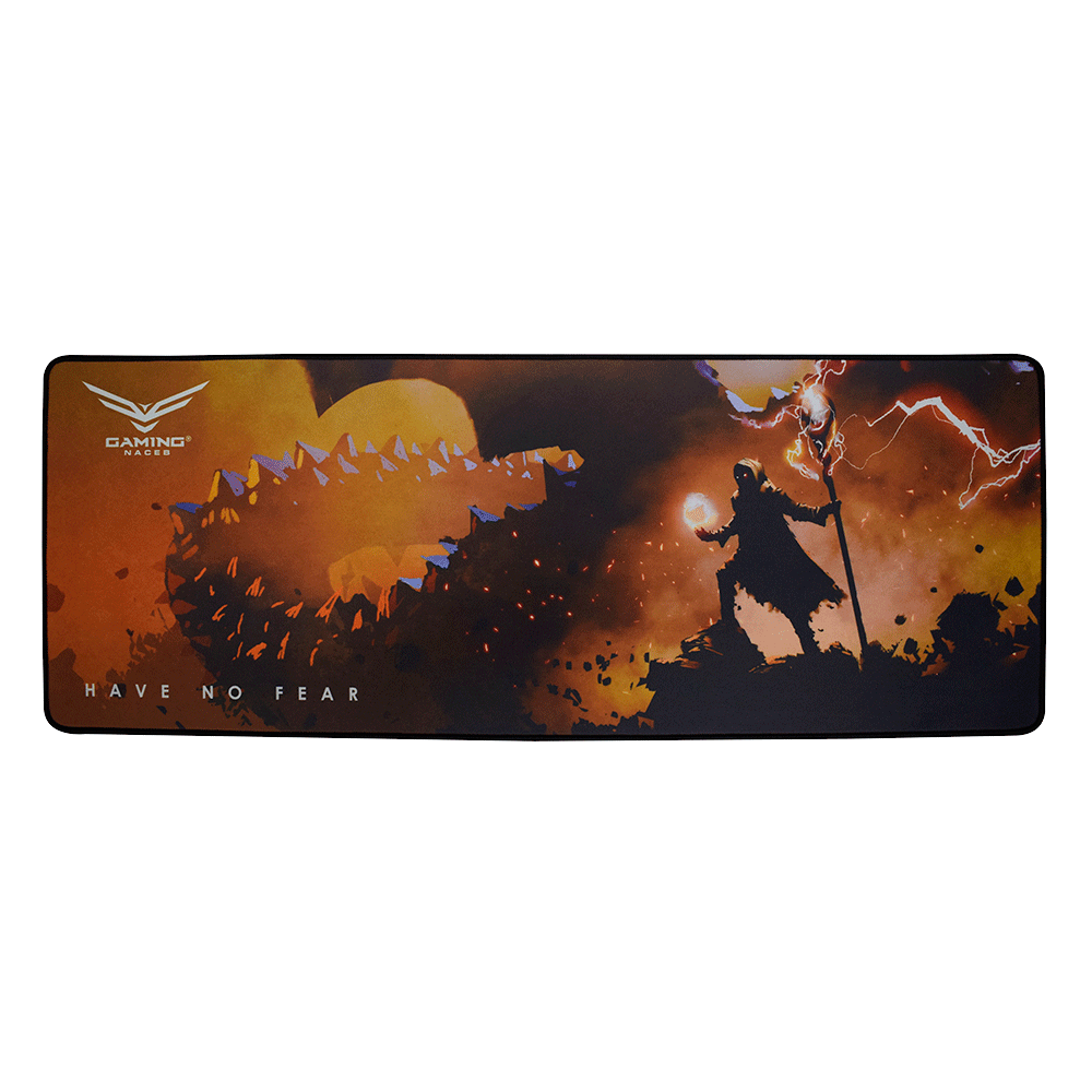 MousePad Gaming XL Wizae, 30cm x 80cm, Color Negro, NACEB NA-0957