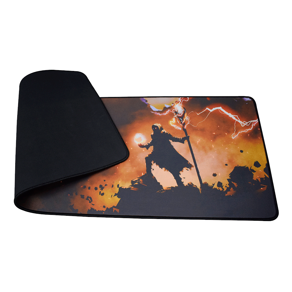 MousePad Gaming XL Wizae, 30cm x 80cm, Color Negro, NACEB NA-0957