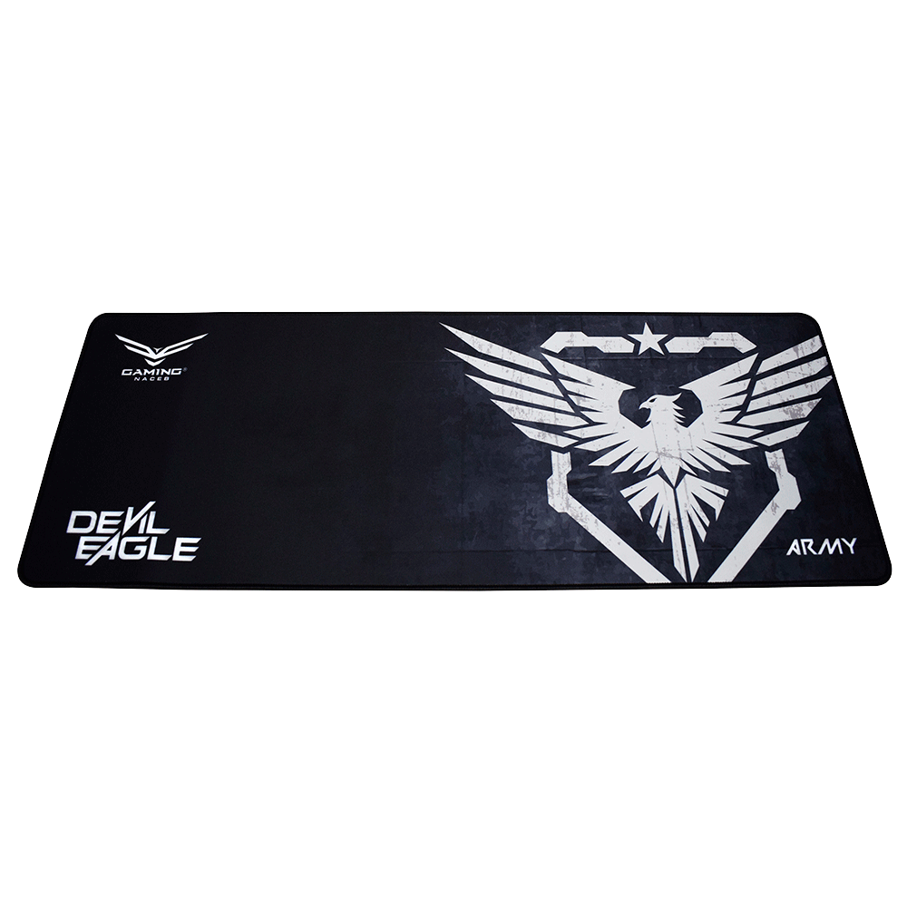MousePad Gaming XL Devil Eagle, 30cm x 80cm, Color Negro, NACEB NA-0956