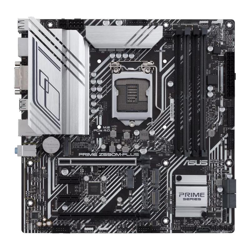 Tarjeta Madre (Motherboard) PRIME Z590M-PLUS, Socket LGA 1200 (11va y 12va Generación), Micro ATX, 4x DDR4 (128GB Max), ASUS PRIME  PRIME Z590M-PLUS