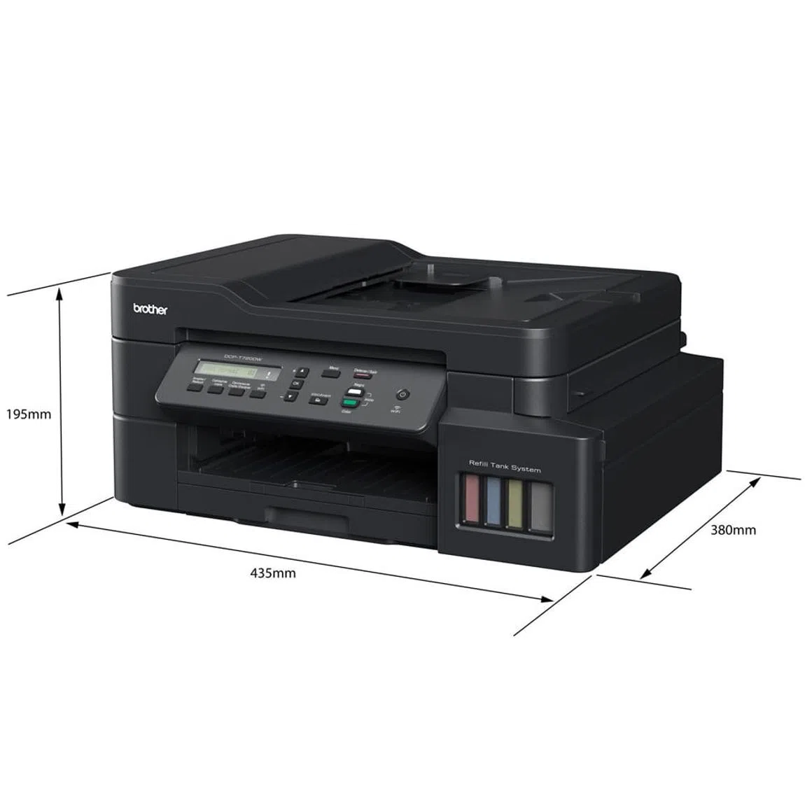 Impresora Multifuncional a Colores Modelo DCP-T720DW, Alámbrica (USB) / Inalámbrica (Wi-Fi), InkBenefit Tank, Alimentador ADF, BROTHER DCP720DW