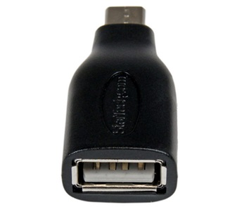 Adaptador Micro USB Macho a USB A Hembra OTG para Tablets Smartphones Celulares - Negro