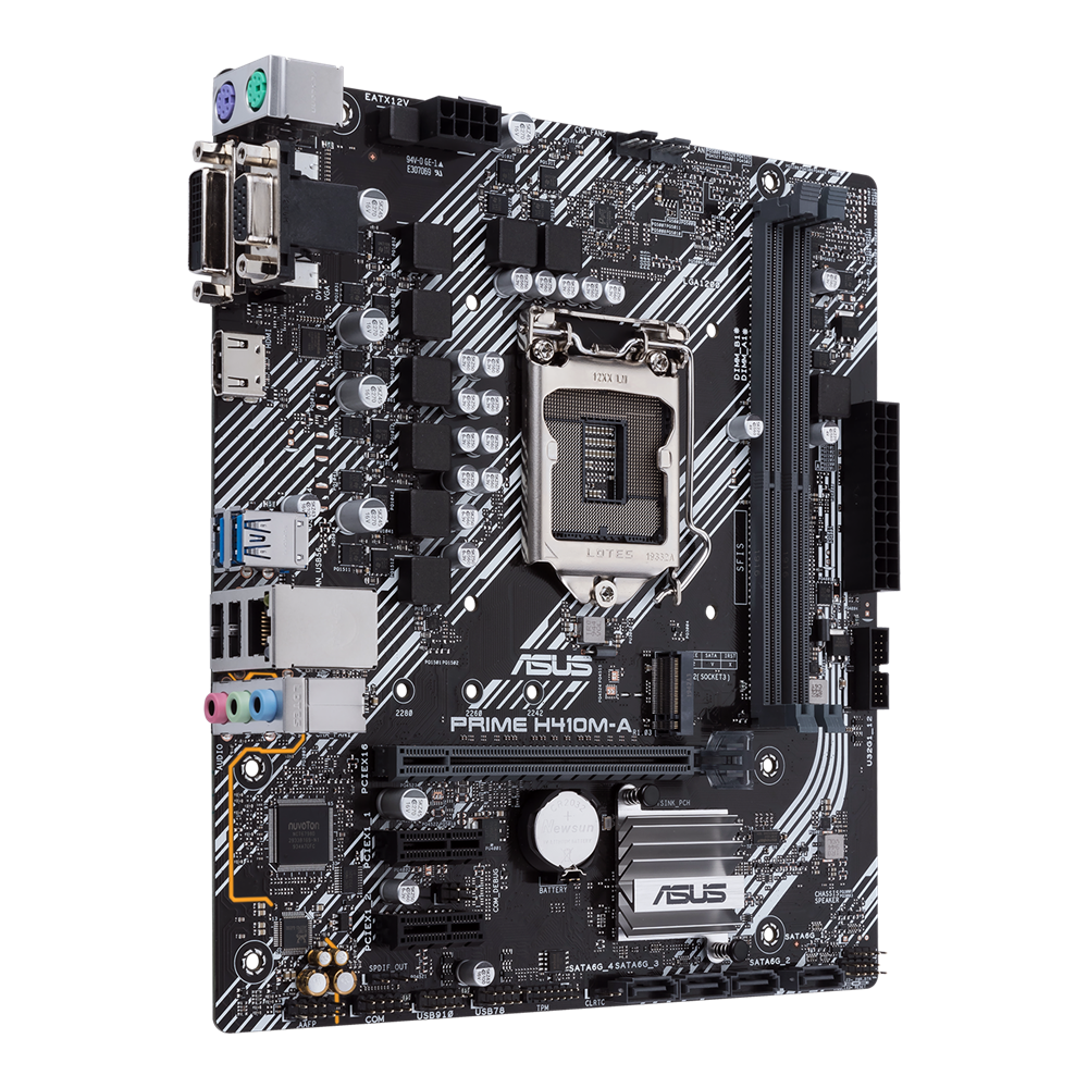 Tarjeta Madre (Motherboard) Prime H410M-A/CSM, Intel H410, Socket 1200, Micro ATX, 2x DDR4 U-SIMM  (Max 64GB, ASUS 90MB13G0-M0AAYC