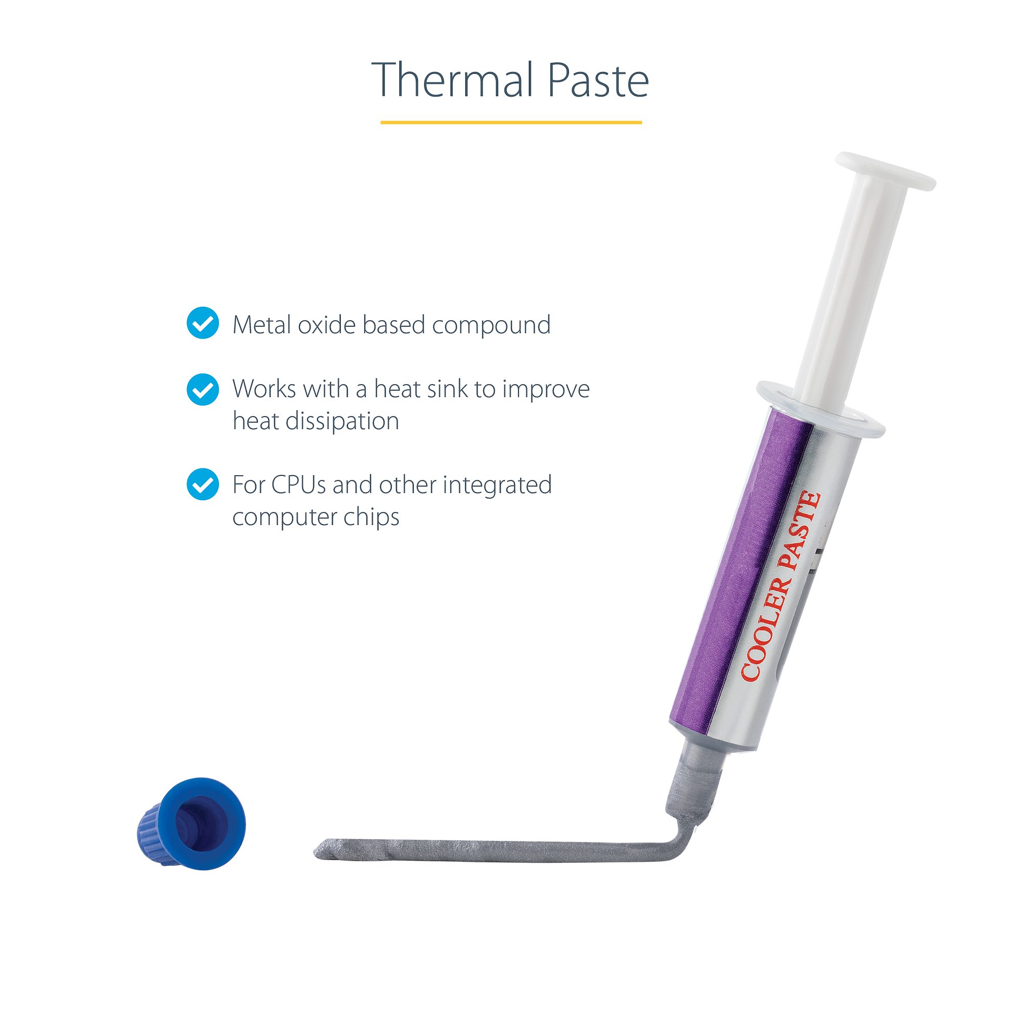 Pasta Térmica P/ CPU, Jeringa Resellable (1.5 gramos), STARTECH SILVGREASE1
