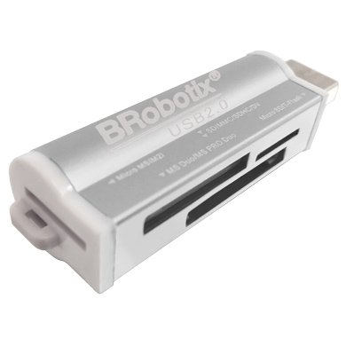 Lector y Grabador Externo de Tarjetas, USB 2.0, BROBOTIX 180420P