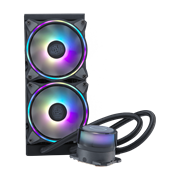 Sistema de Enfriamiento Líquido P/ CPU MASTERLIQUID ML240 ILLUSION, Radiador de 277mm, 2 Ventiladores de 120 x 120 x 25mm, 650-1800 RPM, COOLER MASTER MLW-D24M-A18PC-R2