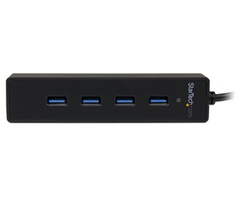Adaptador Concentrador Hub Ladrón USB 3.0 Super Speed Portátil de 4 Puertos Salidas - Negro