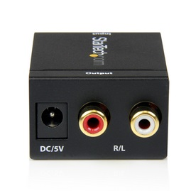Adaptador Convertidor de Audio Digital Coaxial SPDIF o Toslink® Óptico a RCA Estéreo Analógico