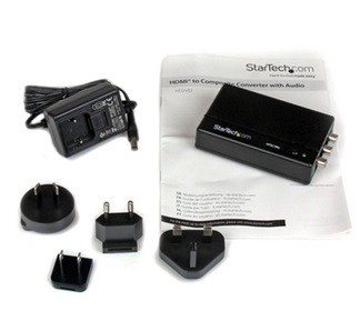 Adaptador Convertidor Escalador HDMI® a Video Compuesto RCA Audio Estéreo - NTSC PAL