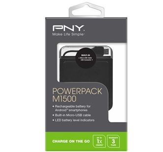 Batería Portátil PNY M1500 - para Smartphones Micro USB
