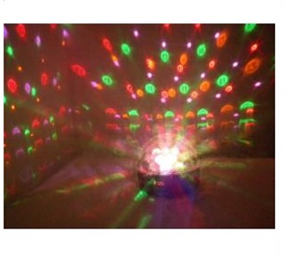 Luz Disco LED Dmx Crystal Ball Display Incluye Control 6 Colores Nueva Version