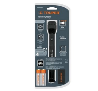 Linterna de aluminio, 45 lúmenes, led alta potencia. Truper Expert