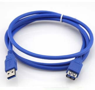 Cable Extensión USB 3.0 1.8m de Macho Tipo A a Hembra Tipo A Azul