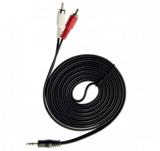 Cable Adaptador de Plug 3.5mm a 2 Plug RCA Estéreo de 1.8 mts