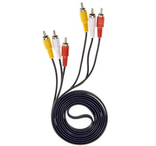 Cable 3 Plug RCA Macho a 3 Plug RCA Macho Audio y Video de 1.8 mts
