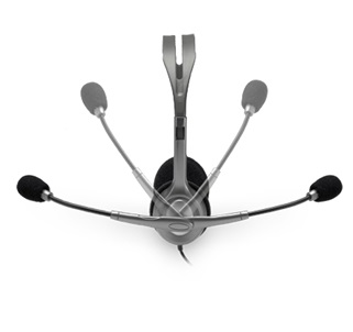 Diadema con Micrófono Logitech H111, Alámbrico, 3.5mm, 1.8 Metros, Gris