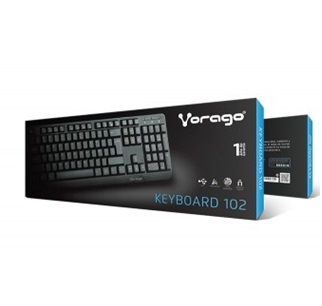 Teclado Vorago KB-102 Multimedia USB Negro