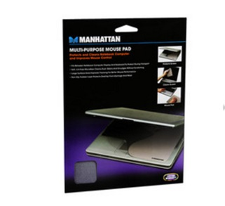 Manhattan Mouse Pad Multipropósitos 3 en 1 Microfibra Gris