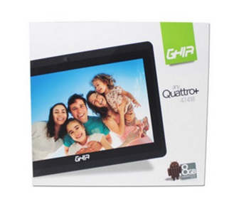 Tablet GHIA 140 Any QUATTRO+ 47418 / 7" / Cortex A33 QC / 1GB / 8GB / Dual Cam / Android 4.4 / Negro