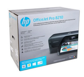 Impresora inyección a color HP Officejet Pro 8210, resol max 2400 x 1200 dpi, Wi-Fi, Ethernet, USB