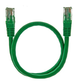 Cable Patch Cord UTP Cat5e .50CCA Verde, 0.5 Metros