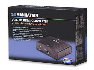 Convertidor Video VGA macho + Audio (2 RCA hembra) A HDMI