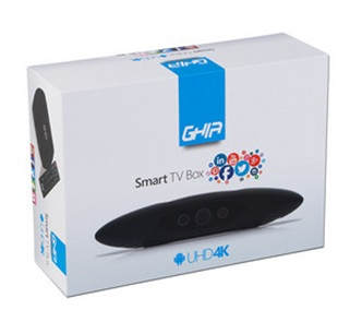 SmartTV Box GHIA UHD4K con Android, incluye control remoto (dispositivo de trans contenido multimedi