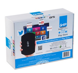 SmartTV Box GHIA UHD4K con Android, incluye control remoto (dispositivo de trans contenido multimedi