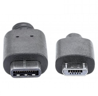Cable USB Tipo-C Manhattan, CM-Micro BM 1.0m, Negro