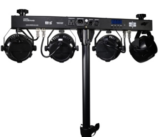 DJ Stand 4 Luces Rgbw 4 En 1 Par 64 Dmx Pedestal Luz DJ