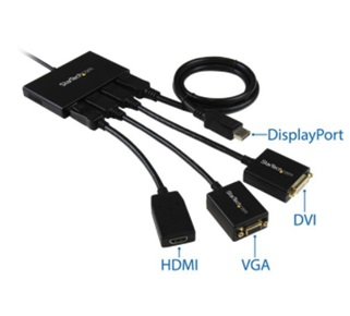 Splitter Divisor Mini DP a 4 puertos DisplayPort - Hub MST