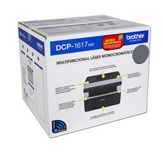 Multifuncional Láser Mono Brother DCP-1617NW: Print, Copy, Scan, hasta 21 ppm, 2400x600 dpi, Wi-Fi