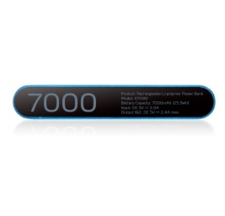 Batería Portátil recargable Adata PowerBank X7000, 7000mAh, Negro/Azul