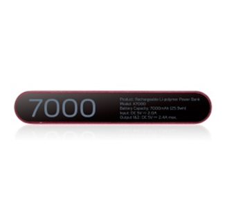 Batería Portátil recargable Adata PowerBank X7000, 7000mAh, Negro/Rojo