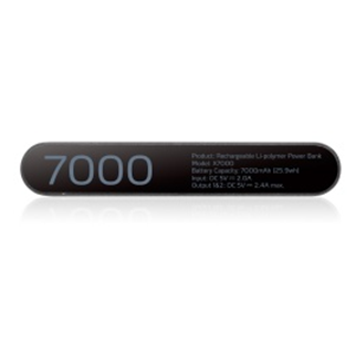 Batería Portátil recargable Adata PowerBank X7000, 7000mAh, Negro/Titanio