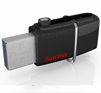 Memoria USB SanDisk Ultra Doble OTG, 16GB, USB 3.0/micro-USB, Negro