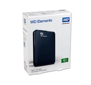 Disco Duro Portátil Western Digital Elements de 1 TB, USB 3.0, color negro