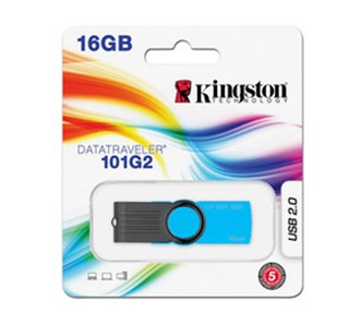 Unidad Flash USB 2.0 Kingston DataTraveler 101 G2 de 16GB. Color Azul