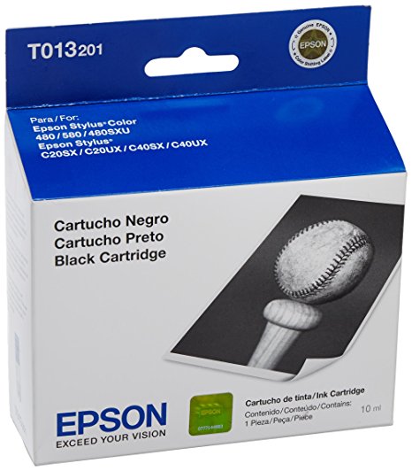 Cartucho de Tinta Epson 013 Color Negro 10ml Rendimiento Aprox. 210 páginas T013201