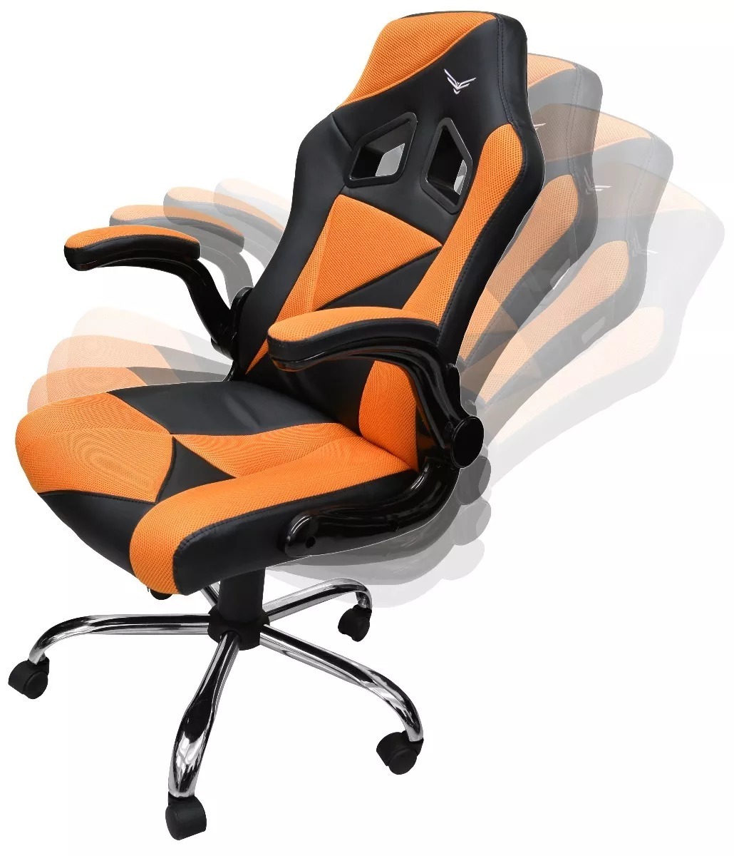 Silla Gamer by NACEB Air Striker, Color Naranja/Negro, NA-0903