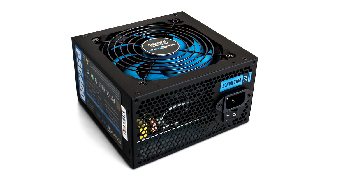 Fuente de Poder Certificada Game Factor PSG400 de 400W, ATX, 80 PLUS® Bronze, 80% de Eficiencia, EN-385893-1