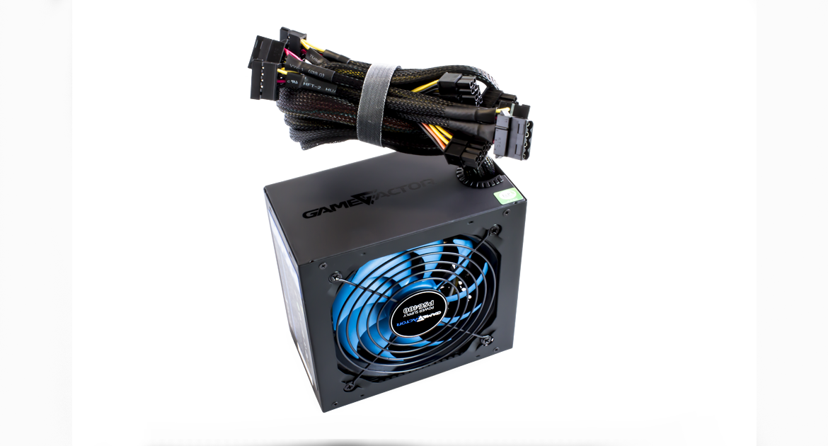 Fuente de Poder Certificada Game Factor PSG400 de 400W, ATX, 80 PLUS® Bronze, 80% de Eficiencia, EN-385893-1