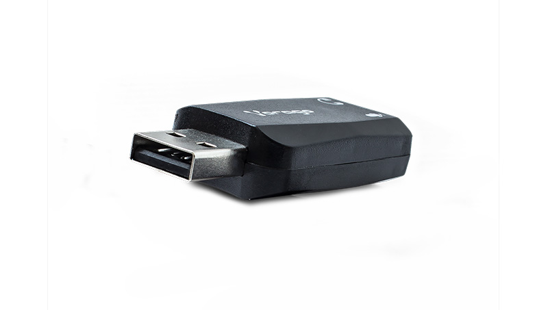 Adaptador Vorago ADP-201 de USB (M) a Jack de Audio y Micrófono (H)