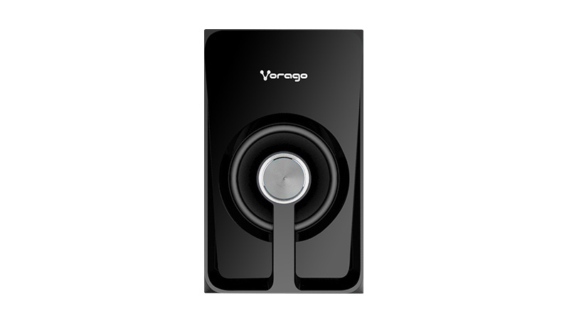 Bocinas con Subwoofer SPB-300, Bluetooth / 3.5 mm /  MicroSD / USB / FM, Color Negro, VORAGO® AU-365585-15