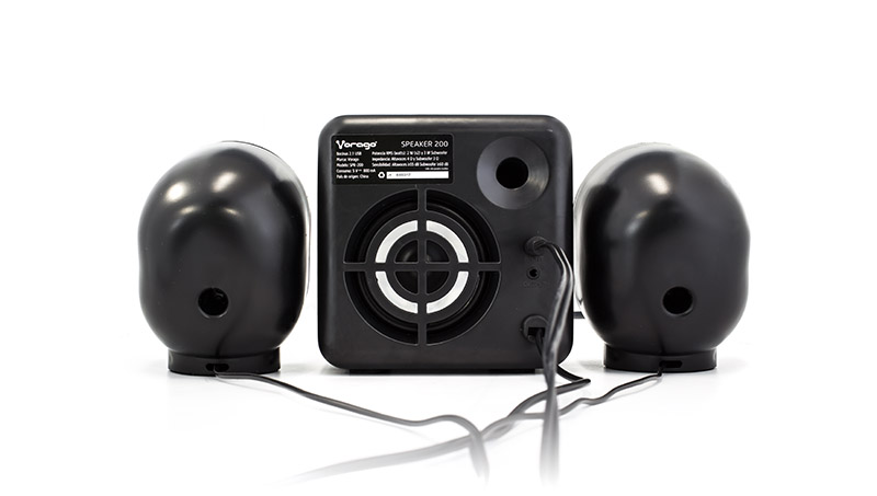Bocinas 2.1 SPK-200, 7W, USB / SD / 3.5 mm, Color Negro, VORAGO® AC-485871-1